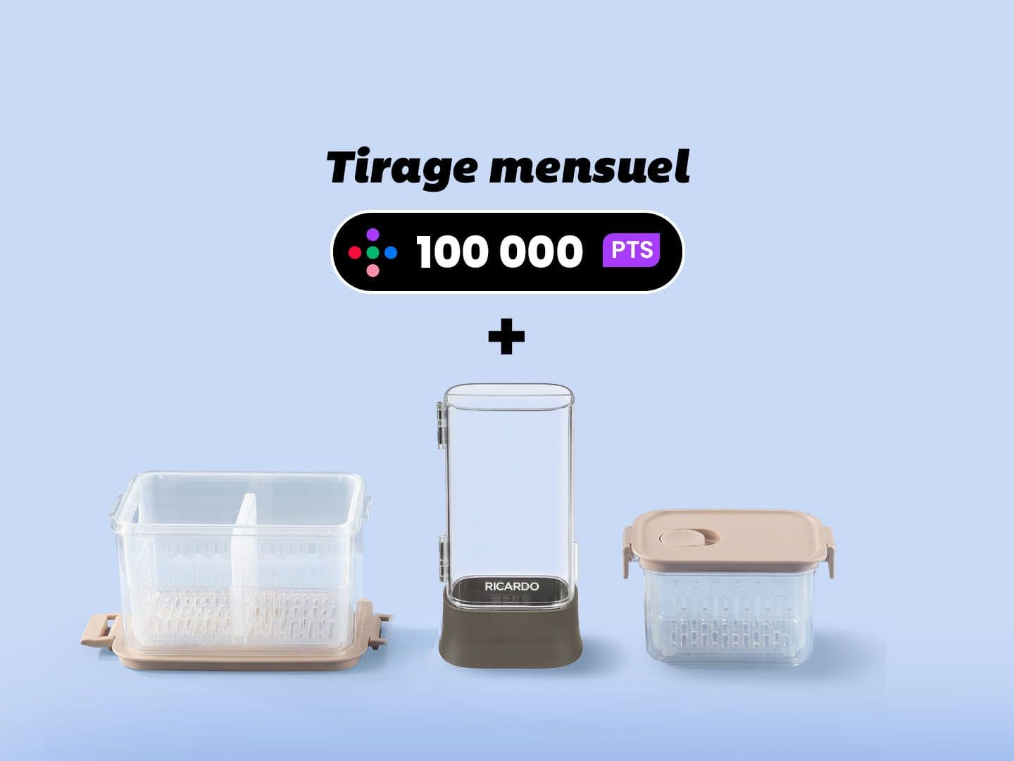 Bannière de récompense Participation - Premier tirage mensuel